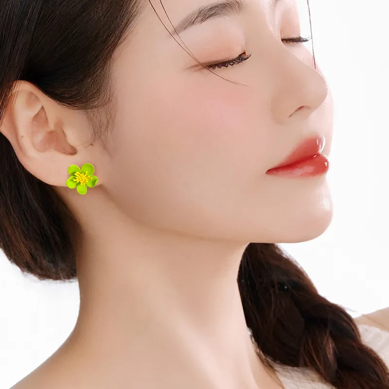 KEYS VIA Copper Alloy Stud Earrings Women's-4