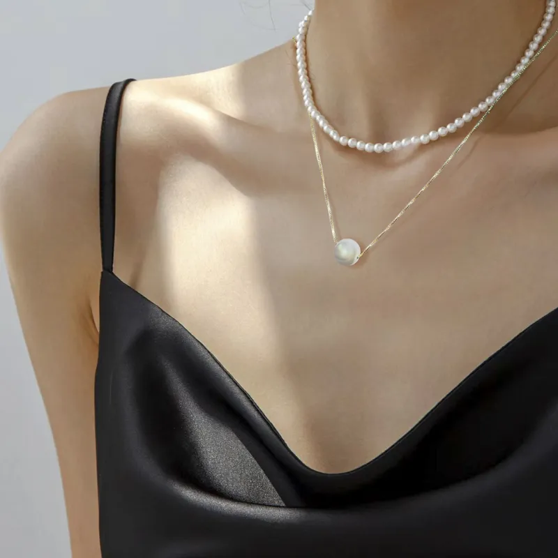 KEYS VIA Faux Pearl Necklaces Women's-4