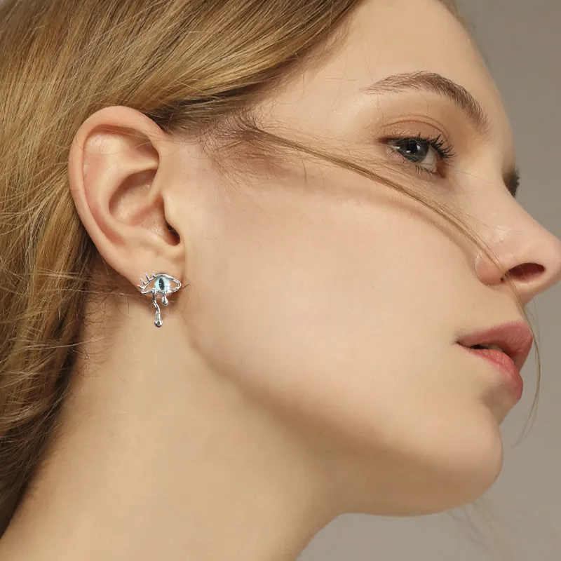 KEYS VIA Copper Alloy Stud Earrings Women's-4