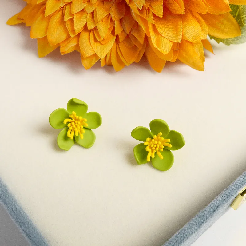 KEYS VIA Copper Alloy Stud Earrings Women's-2