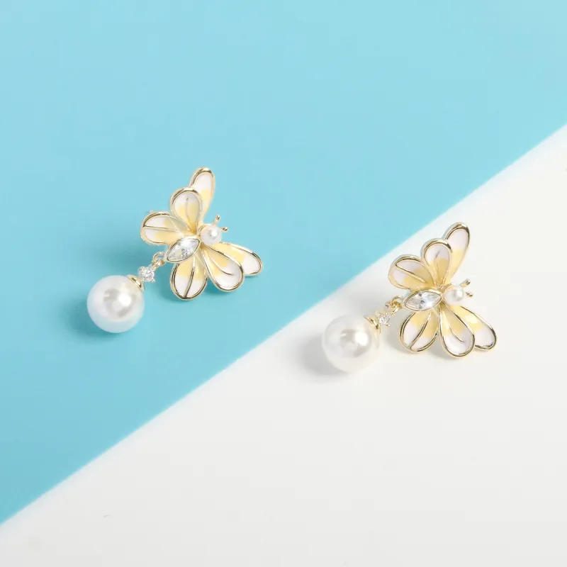 KEYS VIA Copper Alloy Stud Earrings Women's-1