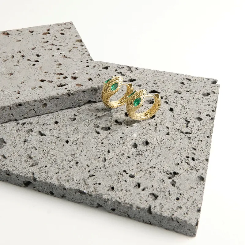 DREAM PARTY Copper Alloy Synthetic Cubic Zirconia Steel Needle Earrings Unisex Gold Silver-4