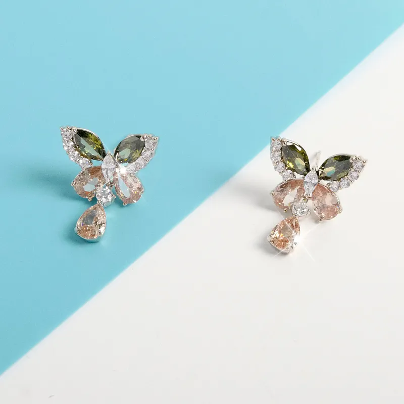 KEYS VIA Copper Alloy Stud Earrings Women's-1
