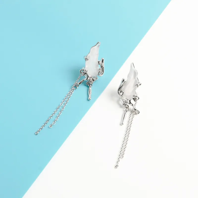 KEYS VIA Copper Alloy, Resin, Rhinestone Hoop Earrings, Stud Earrings Women's-3