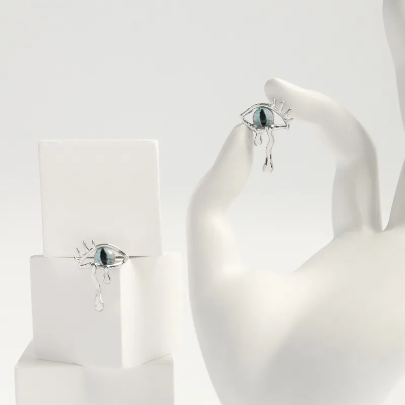 KEYS VIA Copper Alloy Stud Earrings Women's-3