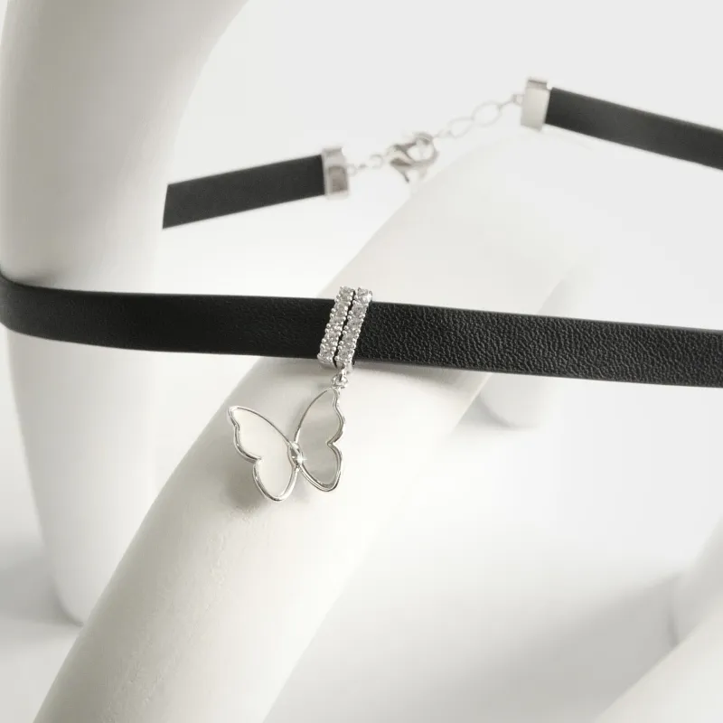 KEYS VIA PU Leather Copper Alloy Colorful Mother of Pearl Synthetic Cubic Zirconia Necklaces Women's-3
