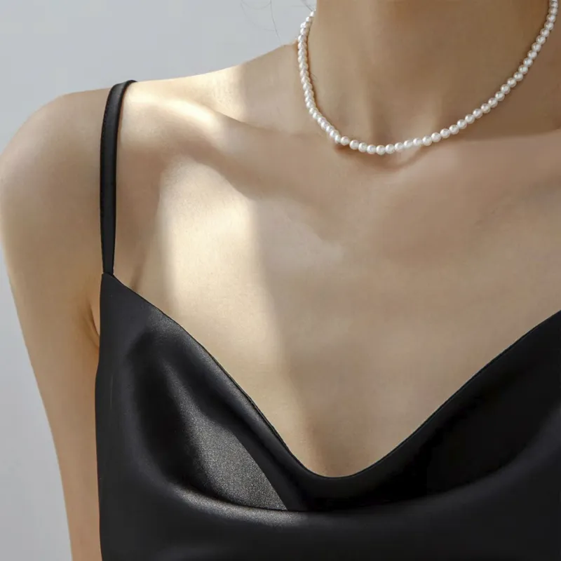 KEYS VIA Copper Alloy Imitation Pearl Necklaces Women's-4