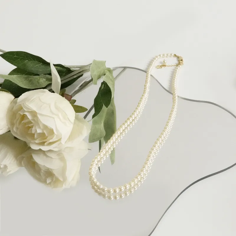 KEYS VIA Copper Alloy Imitation Pearl Necklaces Women's-1