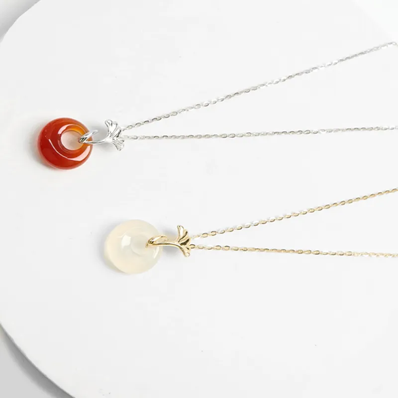 KEYS VIA Agate Jade Necklaces Women's-4