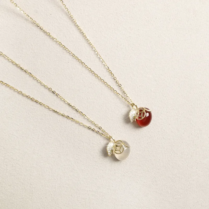 KEYS VIA Chalcedony Jade Necklaces Women's-5