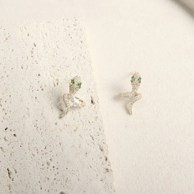 KEYS VIA Copper Alloy Stud Earrings Women's-2