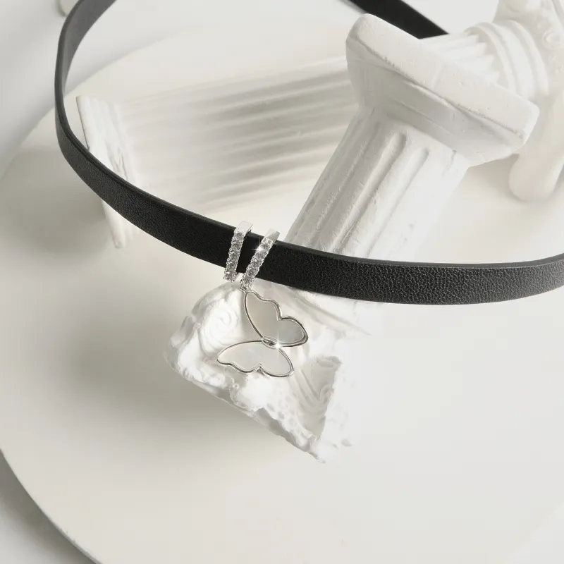 KEYS VIA PU Leather Copper Alloy Colorful Mother of Pearl Synthetic Cubic Zirconia Necklaces Women's-1
