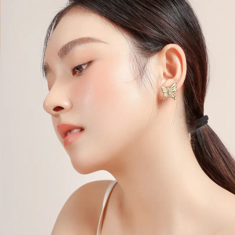 KEYS VIA Copper Alloy Stud Earrings Women's-4