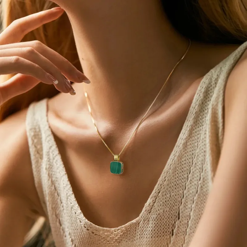 KEYS VIA Malachite Necklaces Women's-5