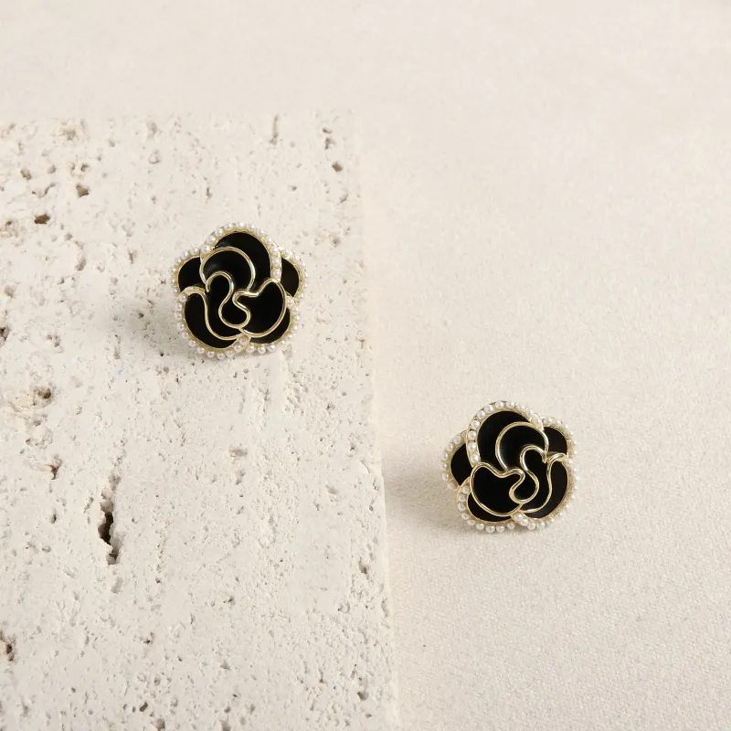 KEYS VIA Copper Alloy Faux Pearl S925 Sterling Silver Stud Earrings Women's-1