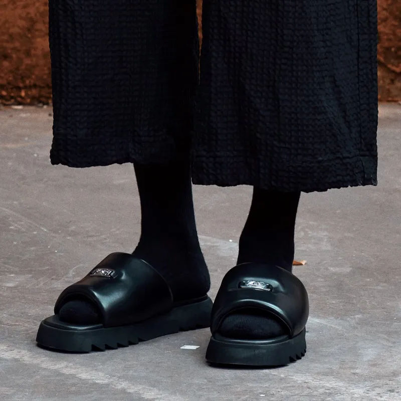 Kami Anger EVA Slide Slippers Unisex Black-7