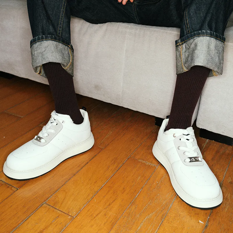 Kami Anger Slip Resistant Low Top Casual Shoes Hamburger Shoes Unisex White-5