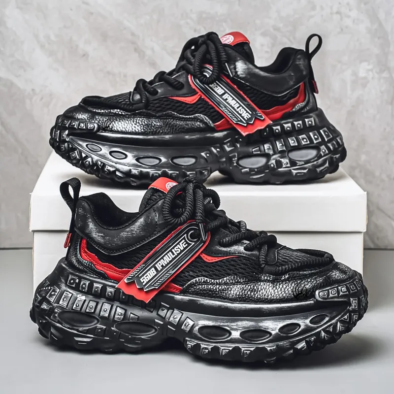 Animal Claws Anti Slip And Wear Resistant Height Increasing Low Top Chunky Sneakers Men's-10