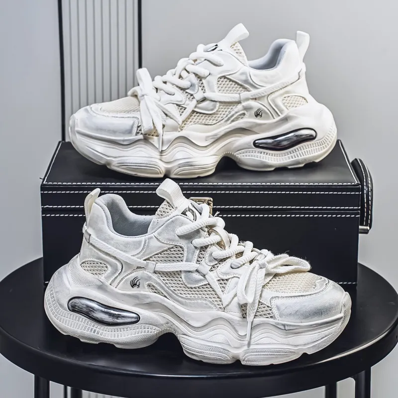 Animal Claws Anti Slip And Wear Resistant Height Increasing Low Top Chunky Sneakers Men's-3