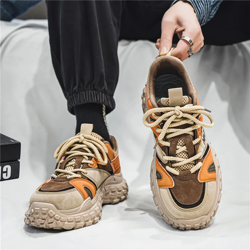 Animal Claws Anti Slip And Wear Resistant Height Increasing Low Top Chunky Sneakers Men's-5