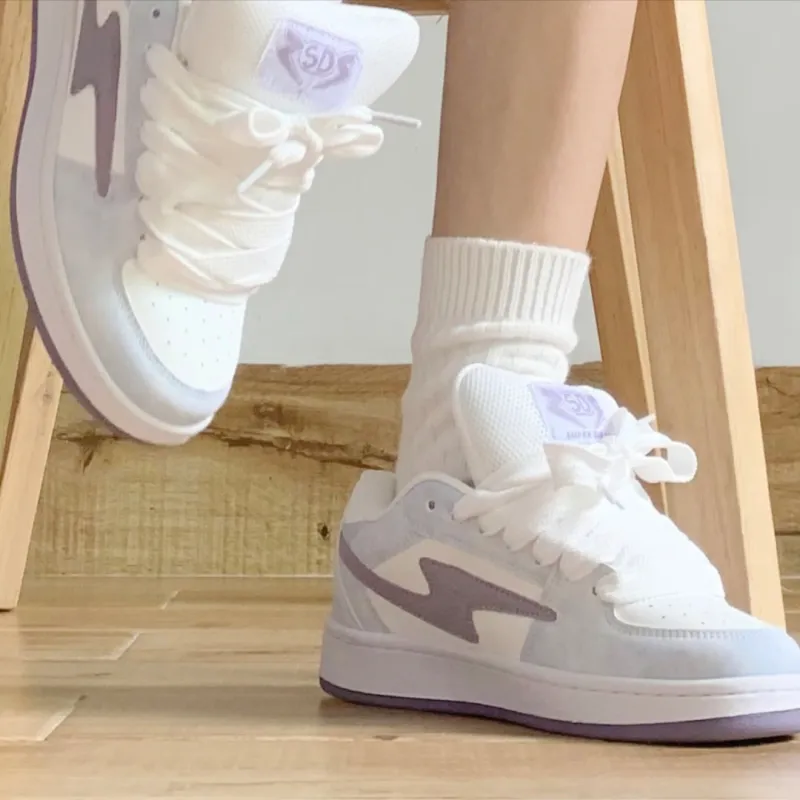 MXGM Low Top Skateboard Shoes Women's Lavender-2
