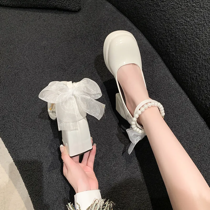MXGM Chunky Heel High Heels Women's-5