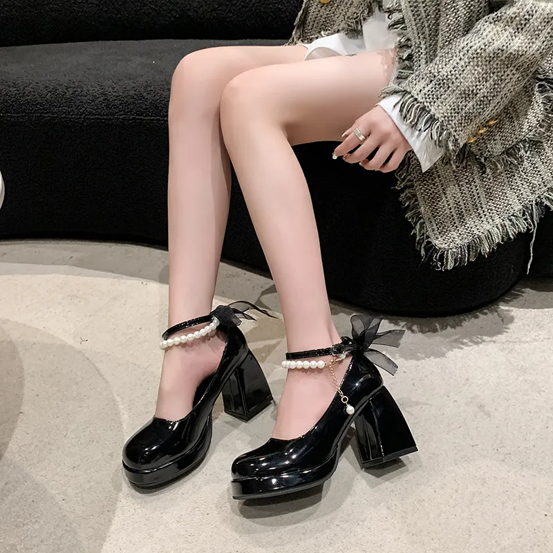 MXGM Chunky Heel High Heels Women's-8