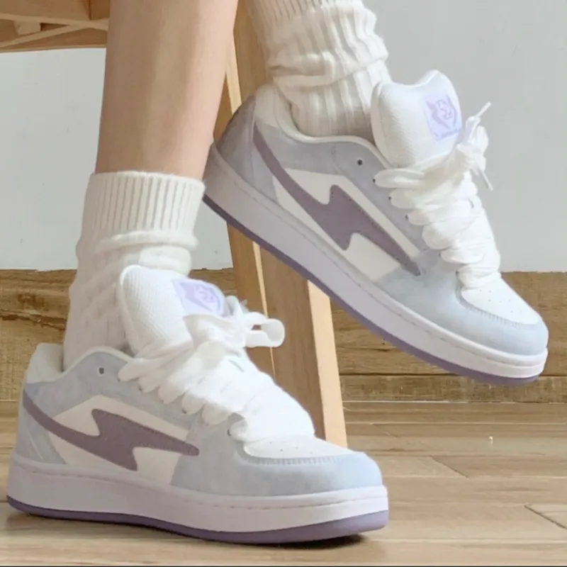 MXGM Low Top Skateboard Shoes Women's Lavender-1