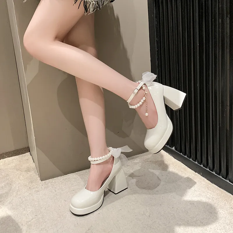 MXGM Chunky Heel High Heels Women's-2