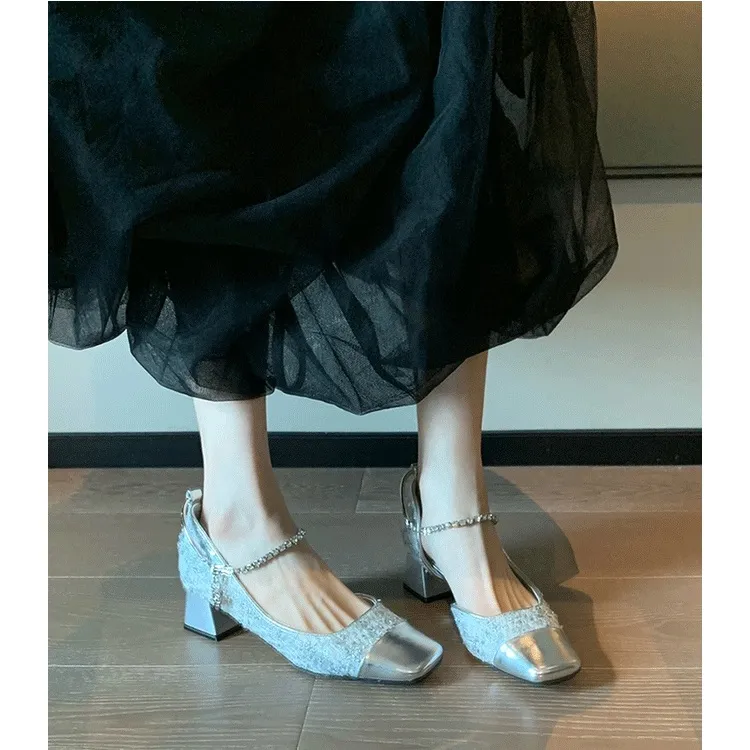 MXGM Chunky Heel High Heels Women's-4