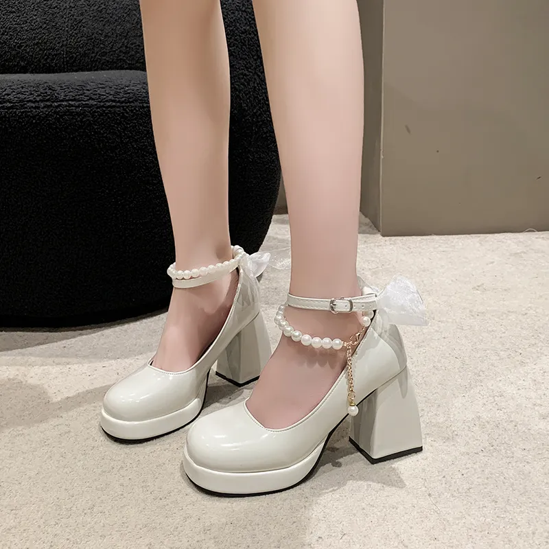 MXGM Chunky Heel High Heels Women's-1
