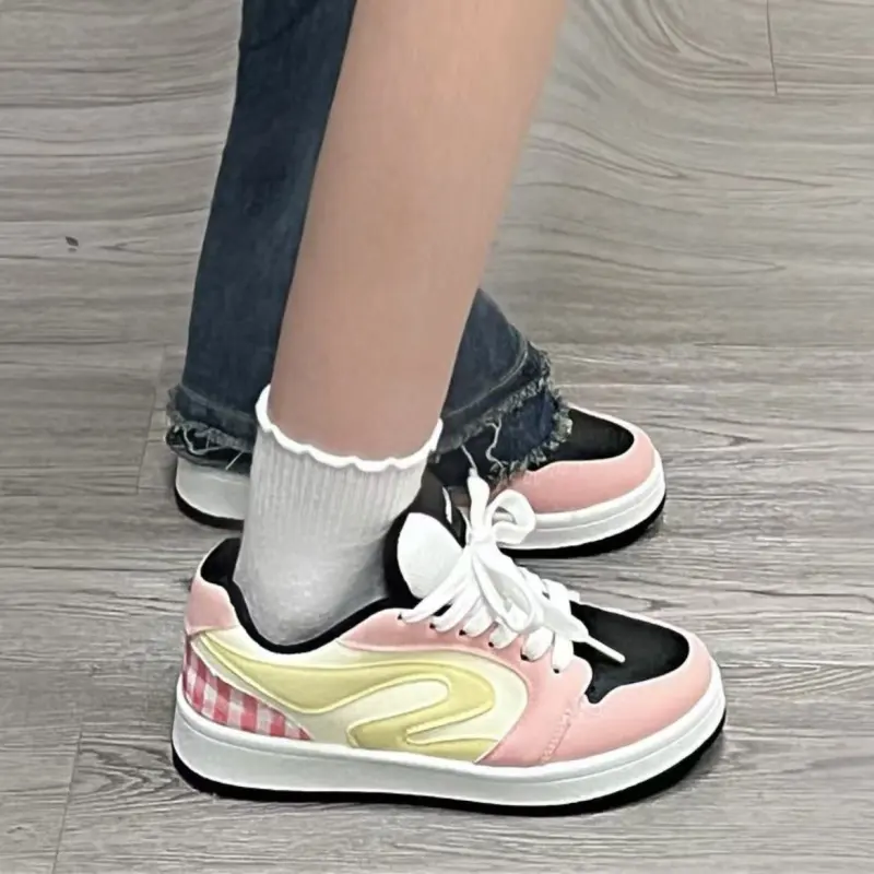 MXGM Low Top Skateboard Shoes Women's Strawberry Pink-4
