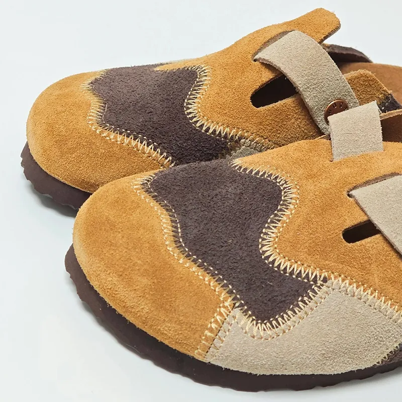 Khadgar Rubber Sole, Cork Sole, EVA Sole Slip Resistant Closed Toe Slippers Unisex-11