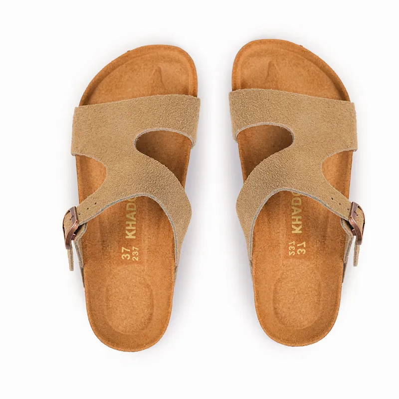 Khadgar EVA Rubber Sole Cork Sole Quiet Slip Resistant Abrasion Resistant Slide Slippers Women's-6