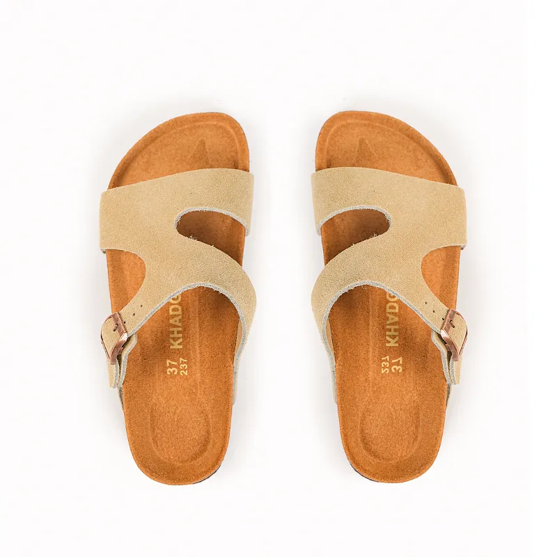 Khadgar EVA Rubber Sole Cork Sole Quiet Slip Resistant Abrasion Resistant Slide Slippers Women's-18