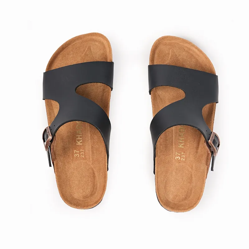 Khadgar Cork Sole Slip Resistant Abrasion Resistant Slide Slippers Women's-2