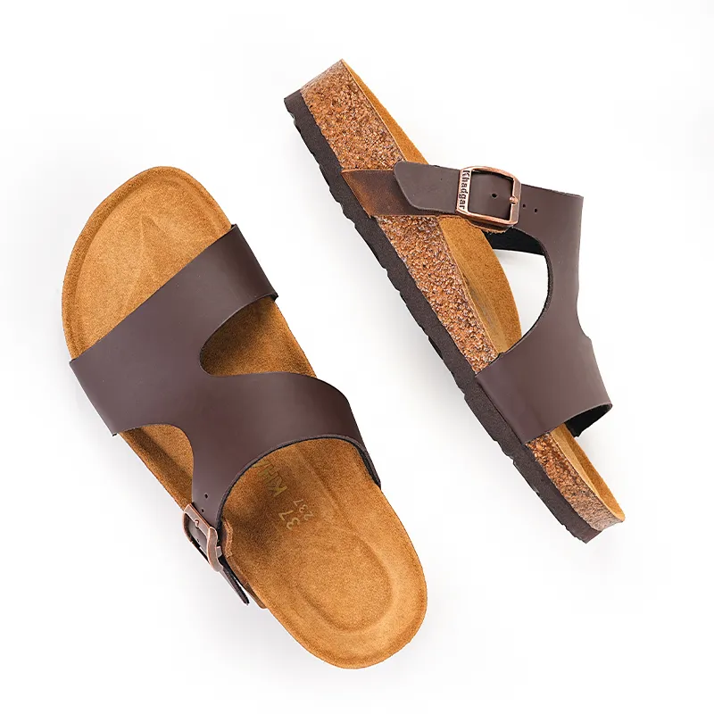 Khadgar Cork Sole Slip Resistant Abrasion Resistant Slide Slippers Women's-11