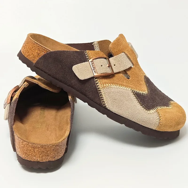 Khadgar Rubber Sole, Cork Sole, EVA Sole Slip Resistant Closed Toe Slippers Unisex-12