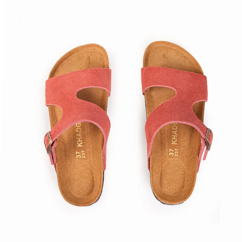 Khadgar EVA Rubber Sole Cork Sole Quiet Slip Resistant Abrasion Resistant Slide Slippers Women's-30