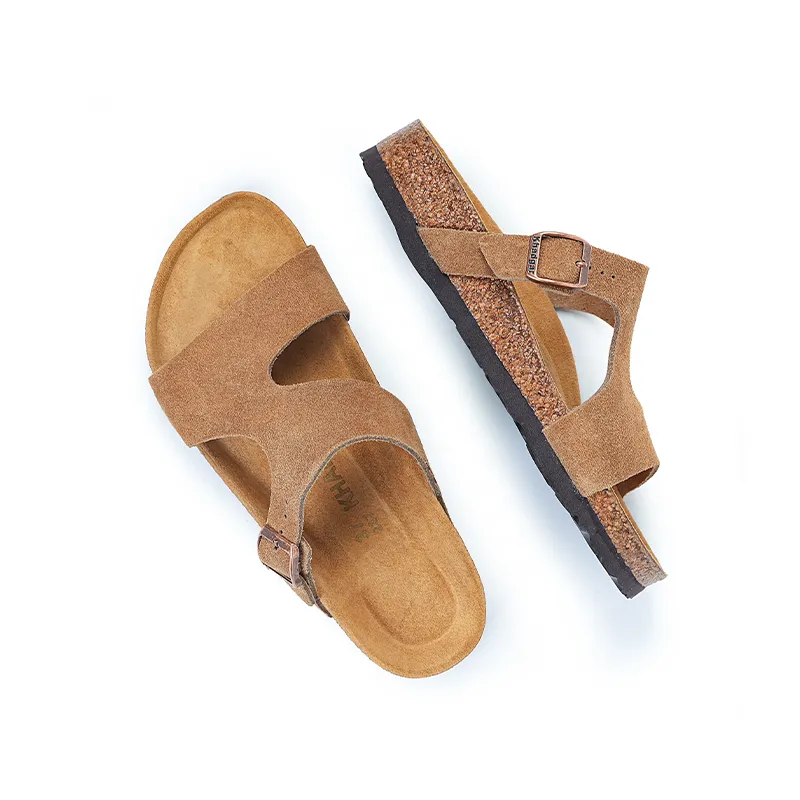 Khadgar EVA Rubber Sole Cork Sole Quiet Slip Resistant Abrasion Resistant Slide Slippers Women's-3