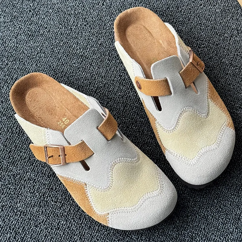 Khadgar Rubber Sole, Cork Sole, EVA Sole Slip Resistant Closed Toe Slippers Unisex-4