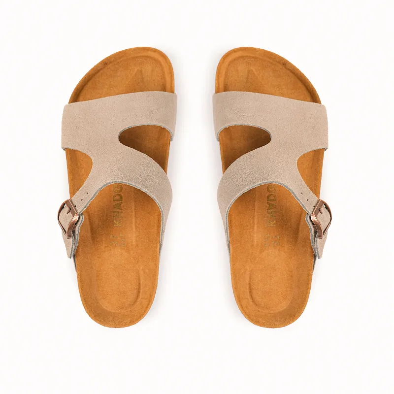 Khadgar EVA Rubber Sole Cork Sole Quiet Slip Resistant Abrasion Resistant Slide Slippers Women's-10