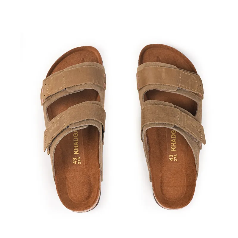 Khadgar Slide Slippers Men Khaki/Taupe/Dark Brown-2