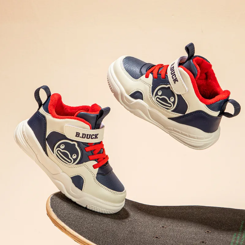 B.Duck Durable Warm High Top Kids' Skateboarding Shoes Children Aged 3 7 Years Old-9