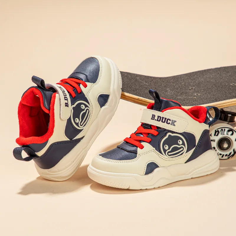 B.Duck Durable Warm High Top Kids' Skateboarding Shoes Children Aged 3 7 Years Old-11
