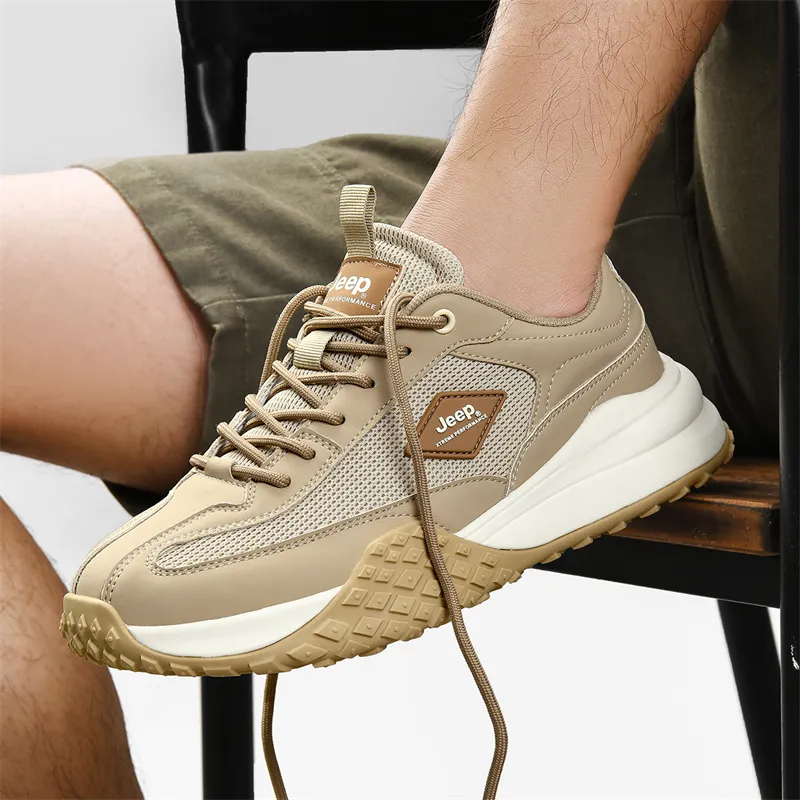 Jeep Casual Comfortable, Outdoor Anti Slip Wear Resistant Low Top Hiking Shoes Men's-7
