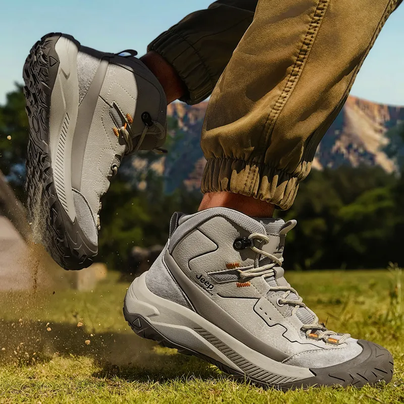 Jeep JEEP Cushioning Anti-Slip And Wear-Resistant Mid-Top Trekking Shoes Men's-4