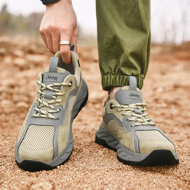 Jeep Anti Slip Wear Resistant Low Top Hiking Shoes Men's-15