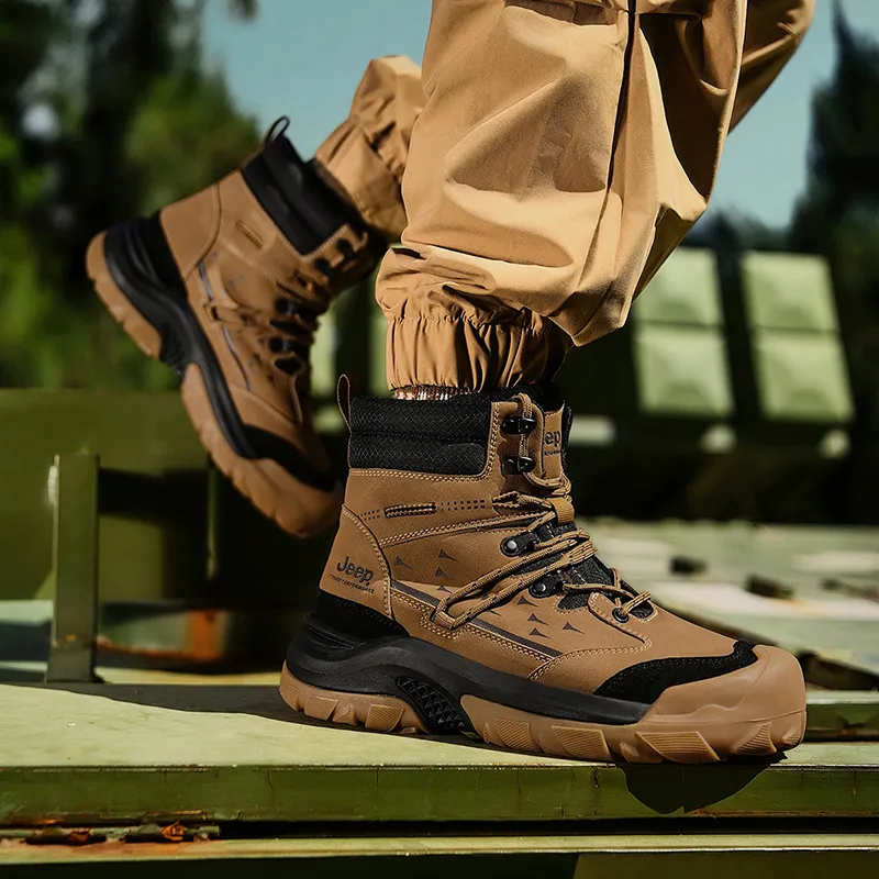 Jeep Martin Boots Men Khaki/Black-6