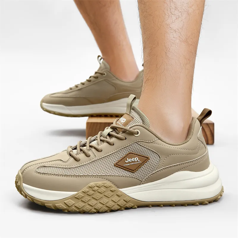 Jeep Casual Comfortable, Outdoor Anti Slip Wear Resistant Low Top Hiking Shoes Men's-6